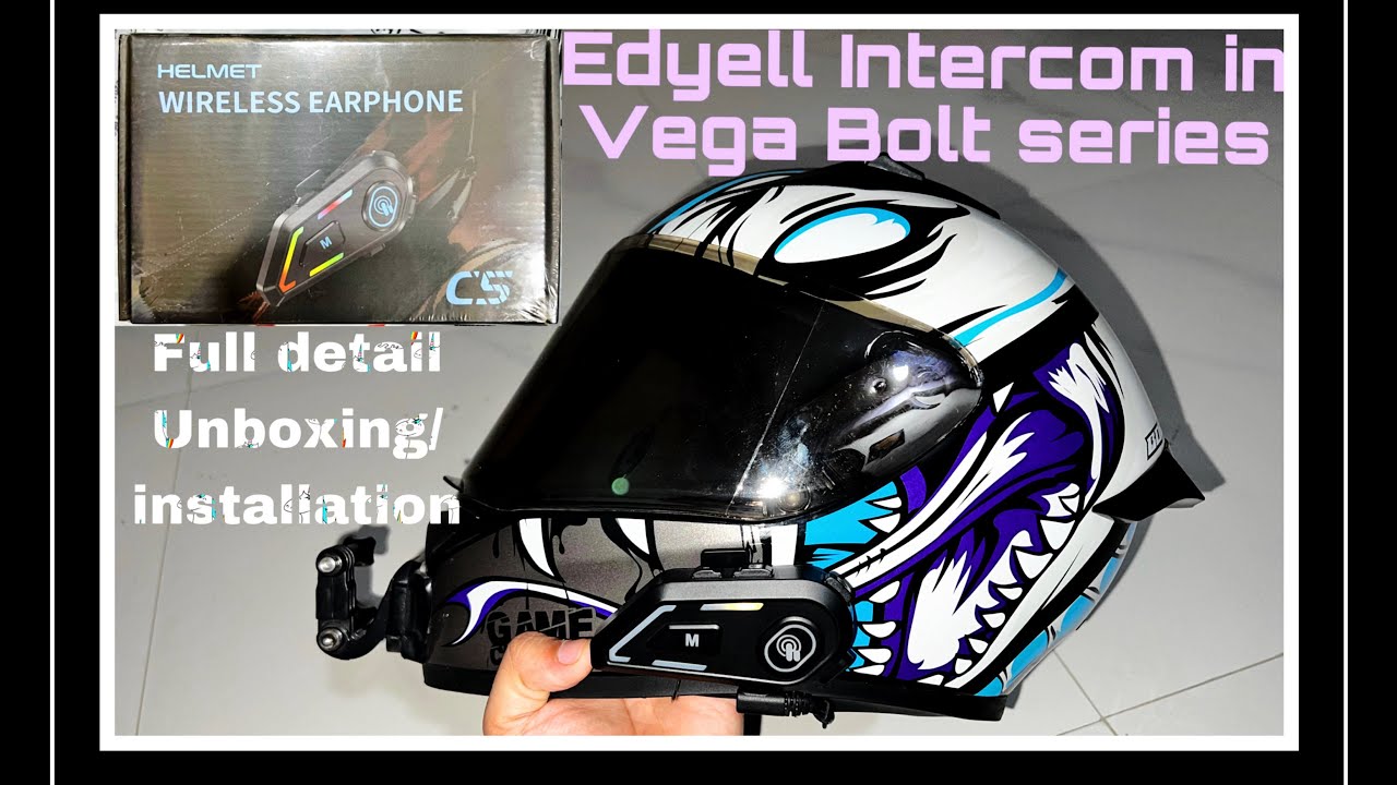 EDYELL Bluetooth intercom installation on VEGA BOLT | EDYELL C5 | Best budget intercom under 2000