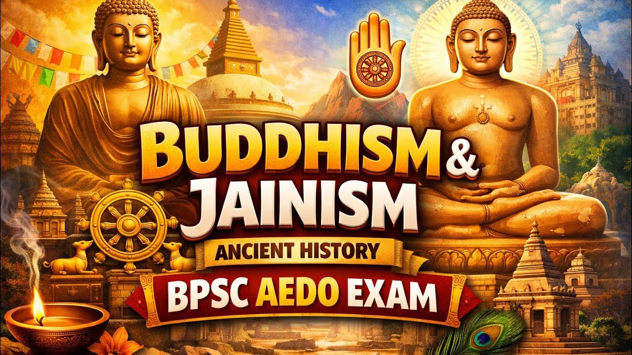Buddhism & Jainism(CH-3) | Ancient History for UPSC & BPSC AEDO | Complete Concept + PYQs