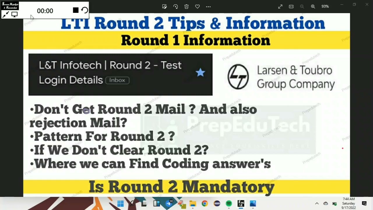 LTI Round 2 Updates || Pattern For LTI Round 2||
