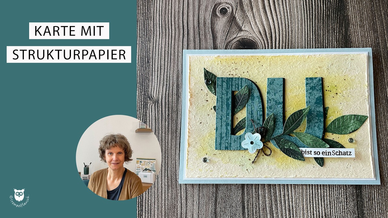 Grosse Buchstaben in Szene gesetzt - DIY Karte