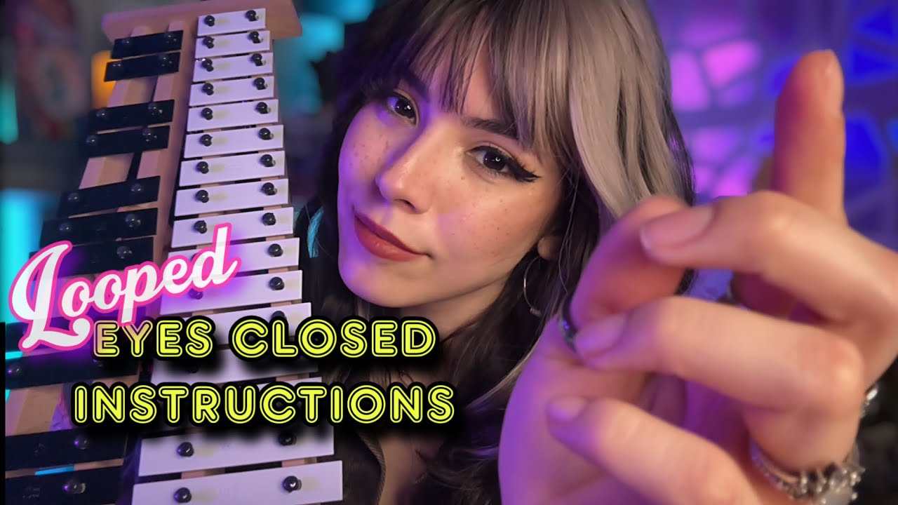 6 HOURS ASMR Eyes Closed Instructions to Fall Asleep To (LOOPED) 🩵✨