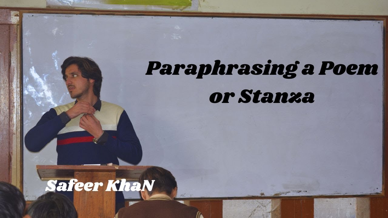 How to Paraphrase a Poem/ Stanza? #Easy_Way