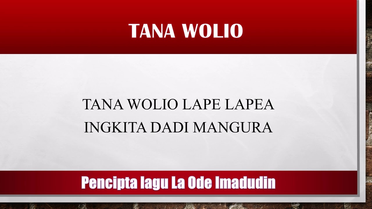 Instrument Musik Tana Wolio ( Lagu Daerah Sulawesi Tenggara )