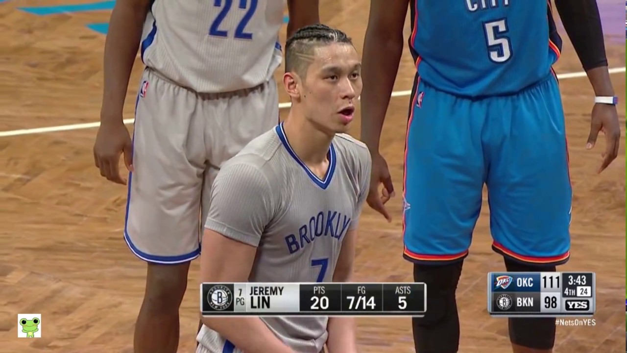 Jeremy Lin's Offense & Defense Highlights 2017-03-15 Nets vs Thunder