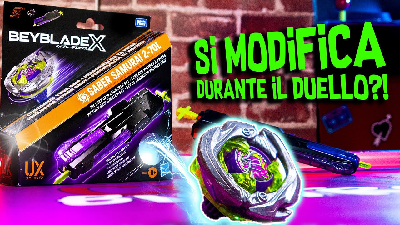 Saber SAMURAI! Lame nascoste e lanciatore esteso! | BEYBLADE X unboxing