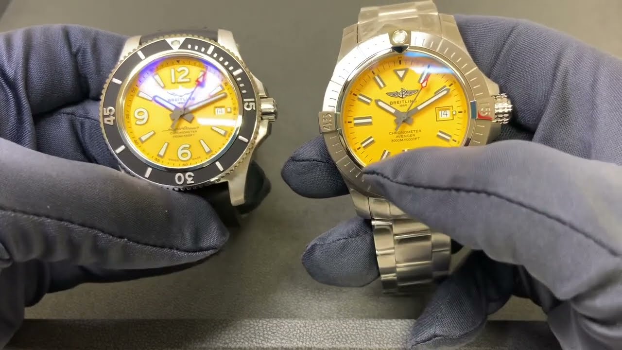Favorite Yellow Dial? (44mm Breitling Superocean & 45mm Avenger Seawolf)