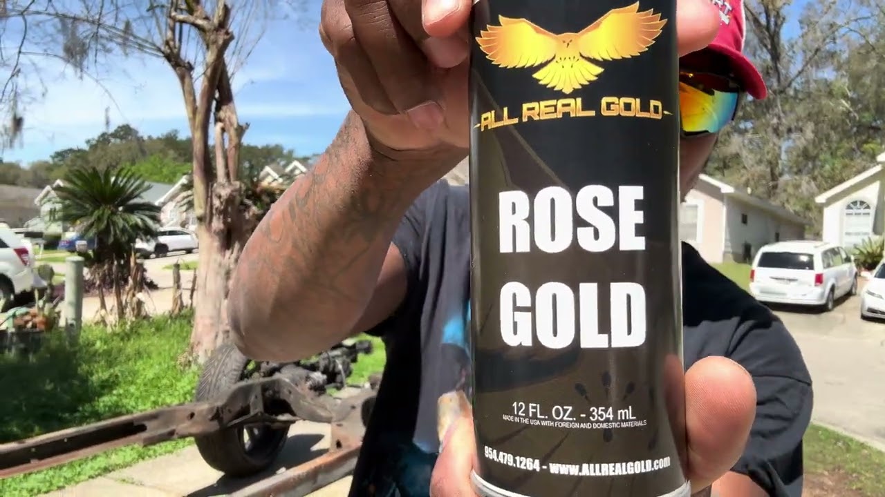Testing out (all real gold) rose gold on a part for the Box Chevy