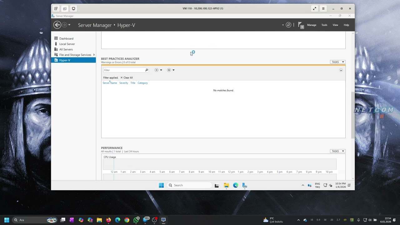 1 Windows Server 2025 Hyper-V Yükleme