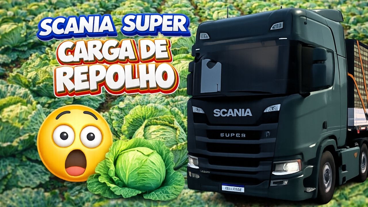🚛 Scania Super &ndash; Carga de Repolho no Mapa RBR: 26 Toneladas de Pot&ecirc;ncia!