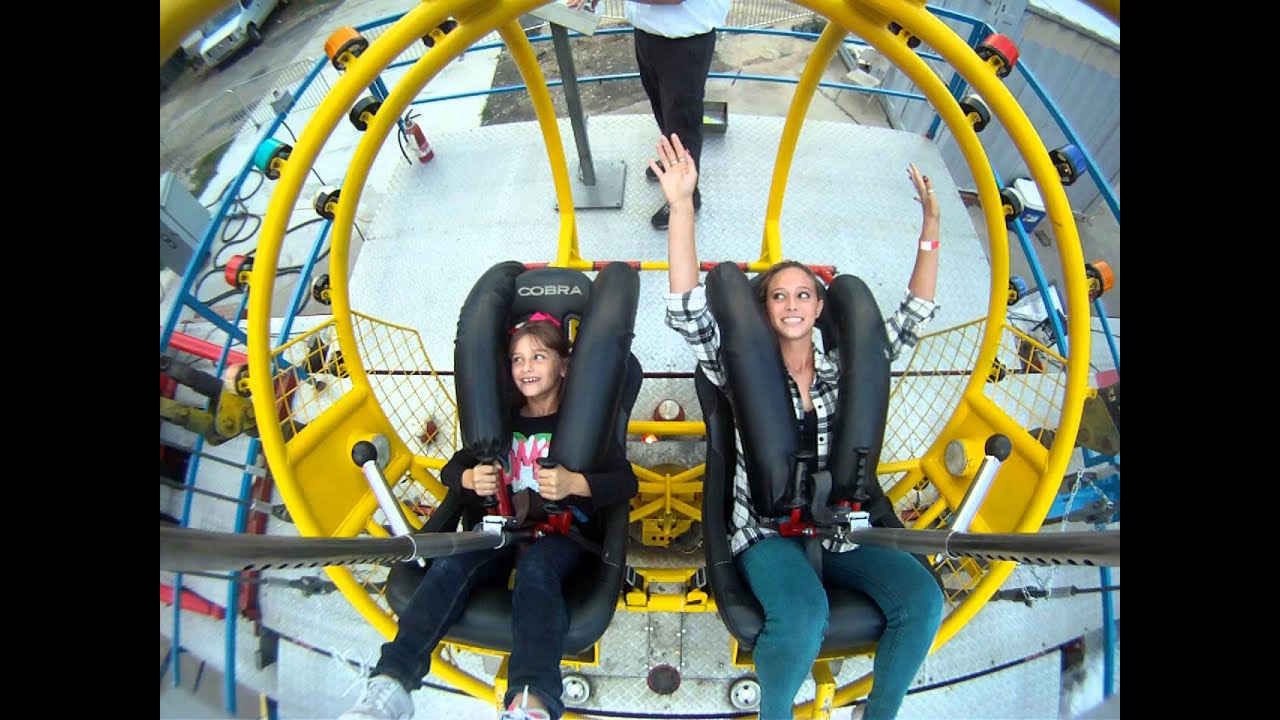 Fearless 8 year old rides the slingshot