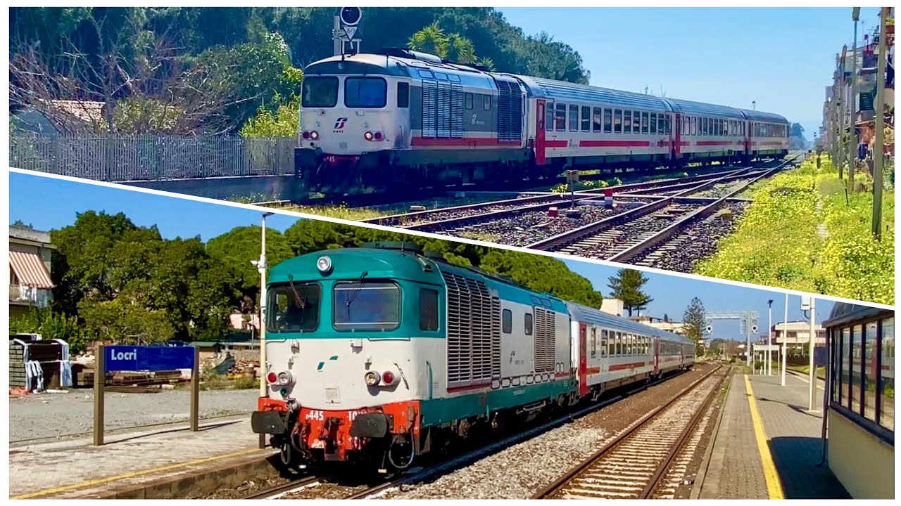 Incrocio fra Intercity 562 e 559 nella stazione di Locri
