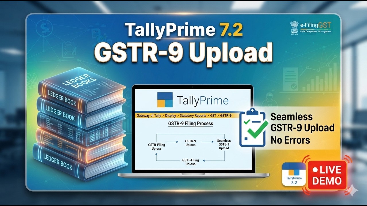 TallyPrime 7.2 GST Annual Return GSTR-9 Upoad