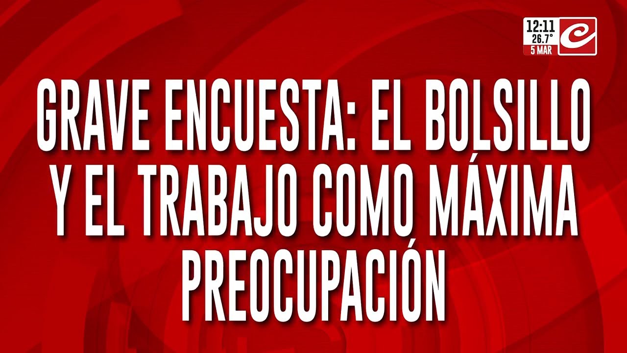 Grave encuesta: el bolsillo y el trabajo como máxima preocupación