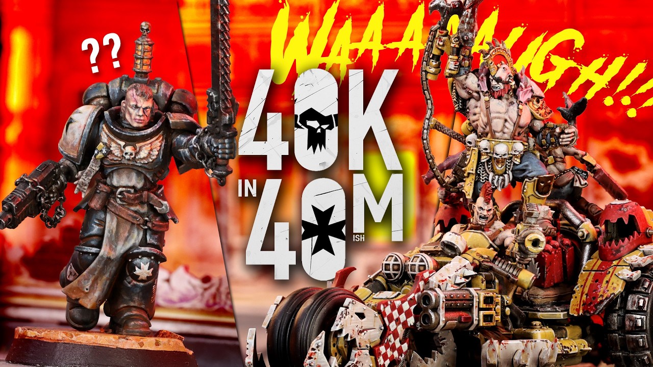 WAAAAAAAUGHS GOIN ON 'ERE?! Black Templar vs Orks? Warhammer 40k in 40m Battle Report