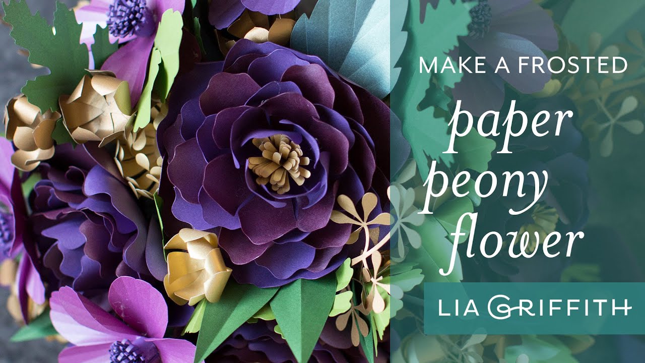 How to Make a Simple Paper Peony Flower - Fall Flower Bouquet Series