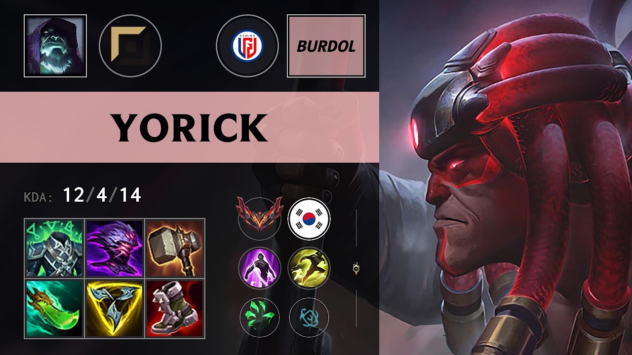 (LGD Burdol) Yorick Top vs Jayce (GZ 1Jiang) - KR Grandmaster Patch 26.12