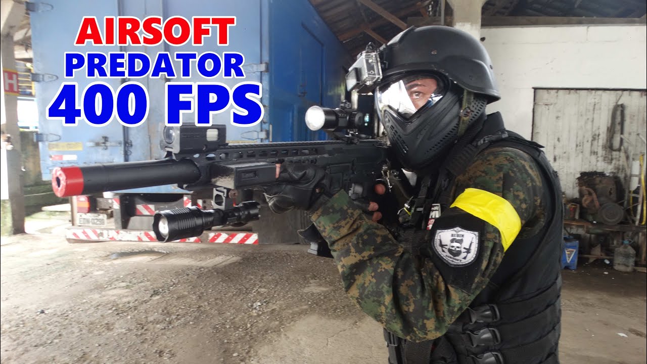 AIRSOFT| PREDATOR COM 400FPS| Só PEDRADA! Rubim Airsoft