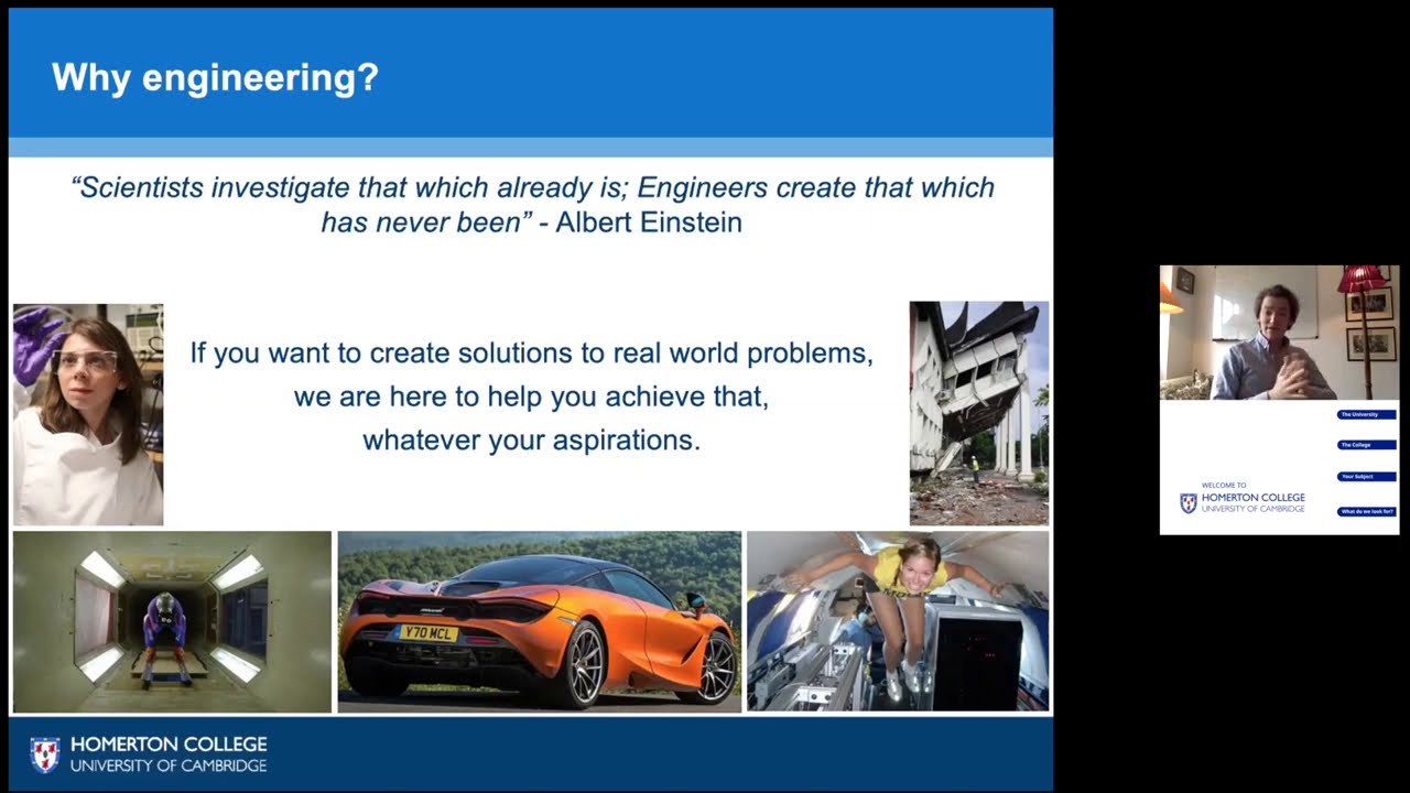 Why Study Engineering at Cambridge? (Part 1 of 7 from Homerton College Engineering Open Day)