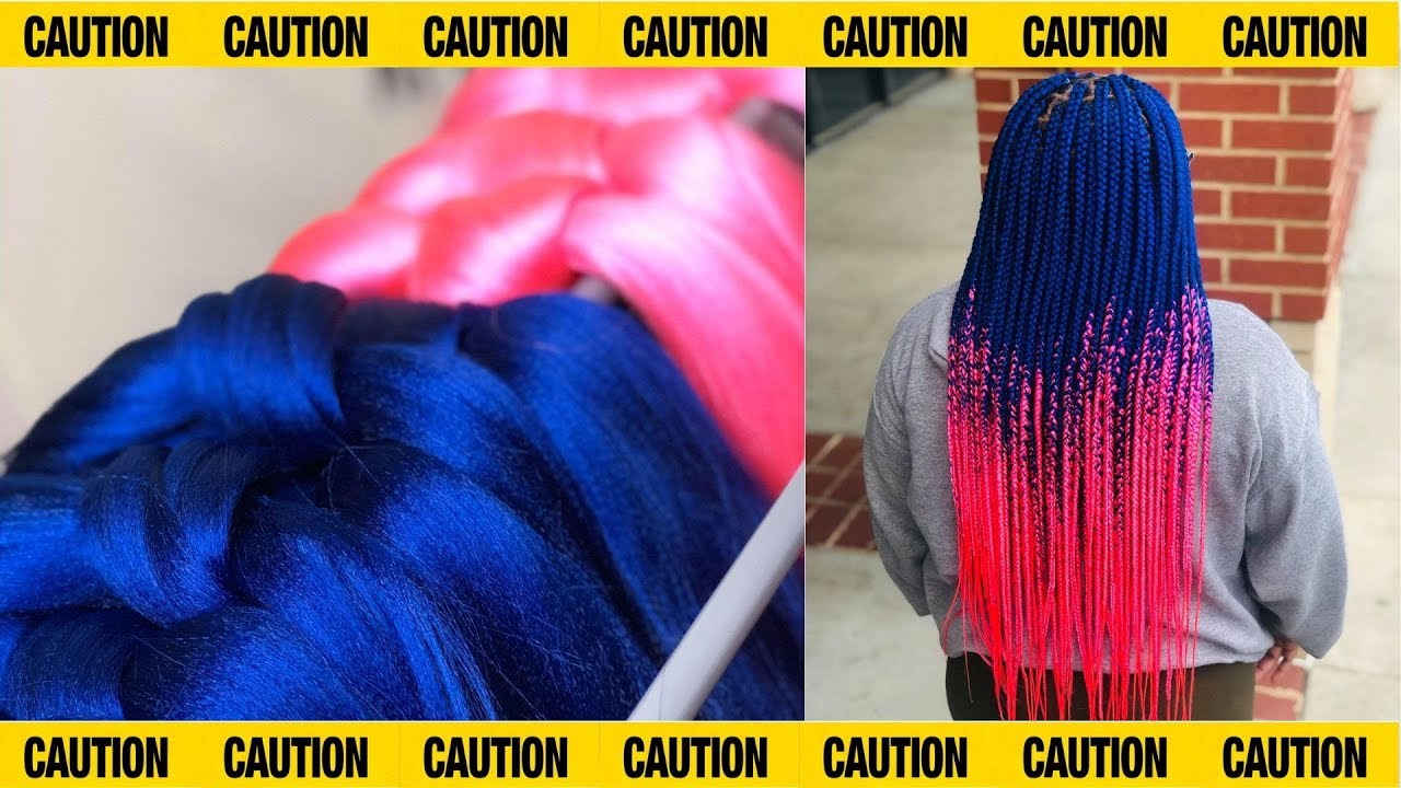 Метод защипывания розовых и синих косичек с эффектом омбре | Рашель Слотерс