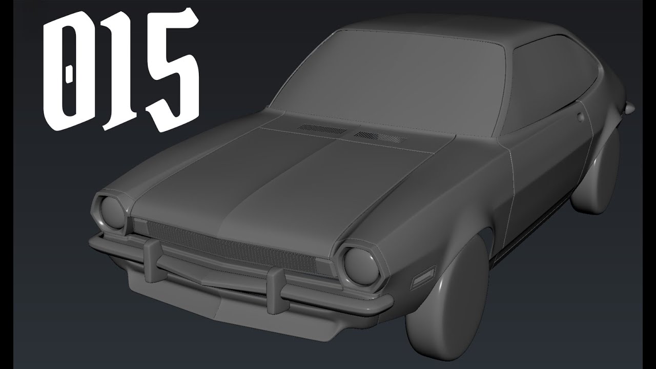Car Modeling 015, creating the grill
