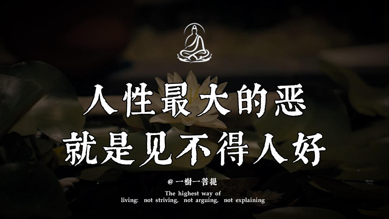 別讓「證明欲」耗盡你的餘生！頂級智者道破命運真相：最高級的活法不是向外索求，而是看懂這四個字！|一樹一菩提 #覺醒 #禪悟人生 #人生感悟 #情感 #佛法 #正能量 #菩提解脫道 #心靈成長