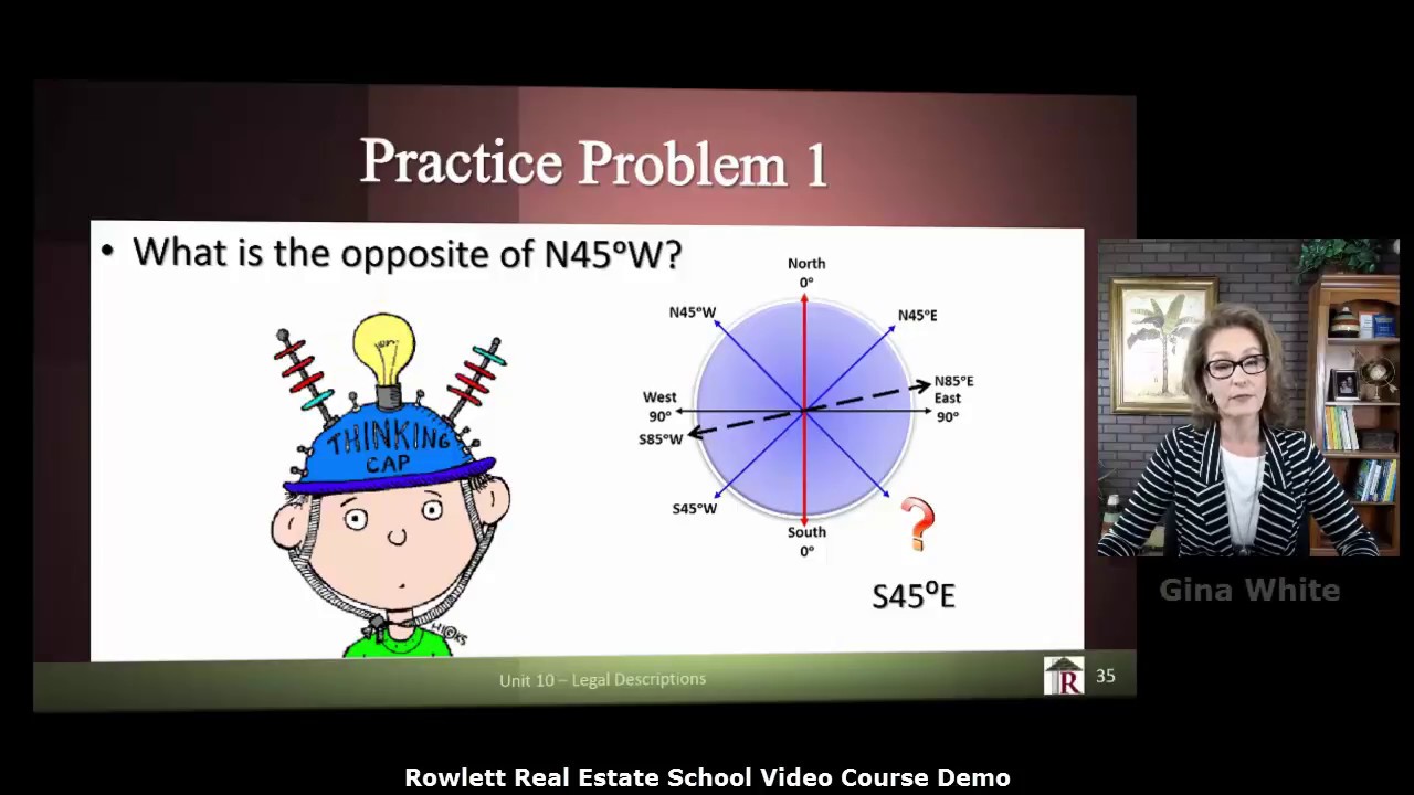 Rowlett Real Estate School - Metes and Bounds Course Demo - Florida Real Estate