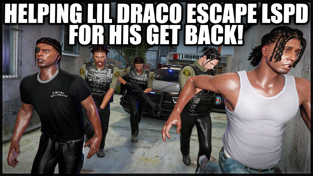 Helping Lil Draco Escape LSPD For His Get Back! | GTA RP | GrizzleyWorld Whitelist