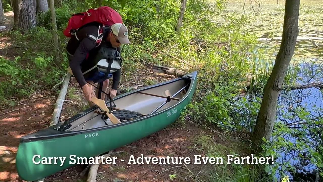 Adventure Yoke - Patented Universal Portage Yoke For Solo and Pack Canoes - In Use Demonstration