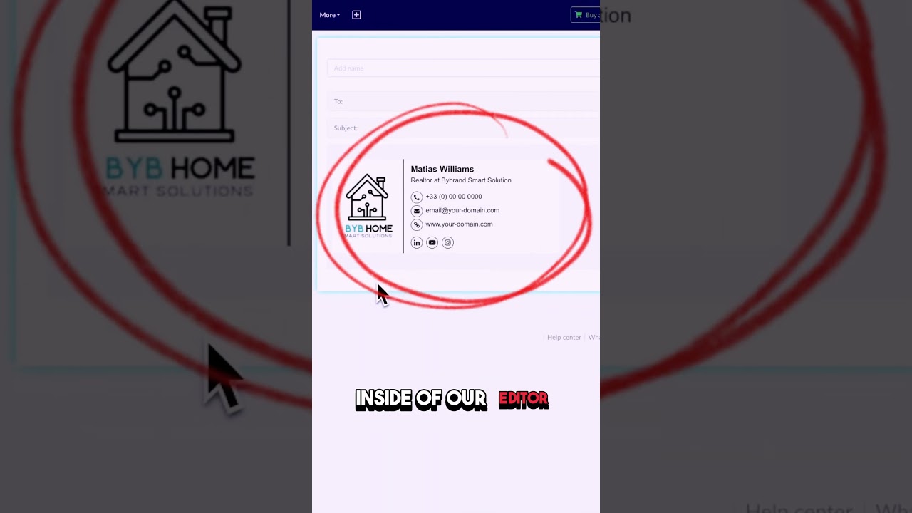 Clickable email signature