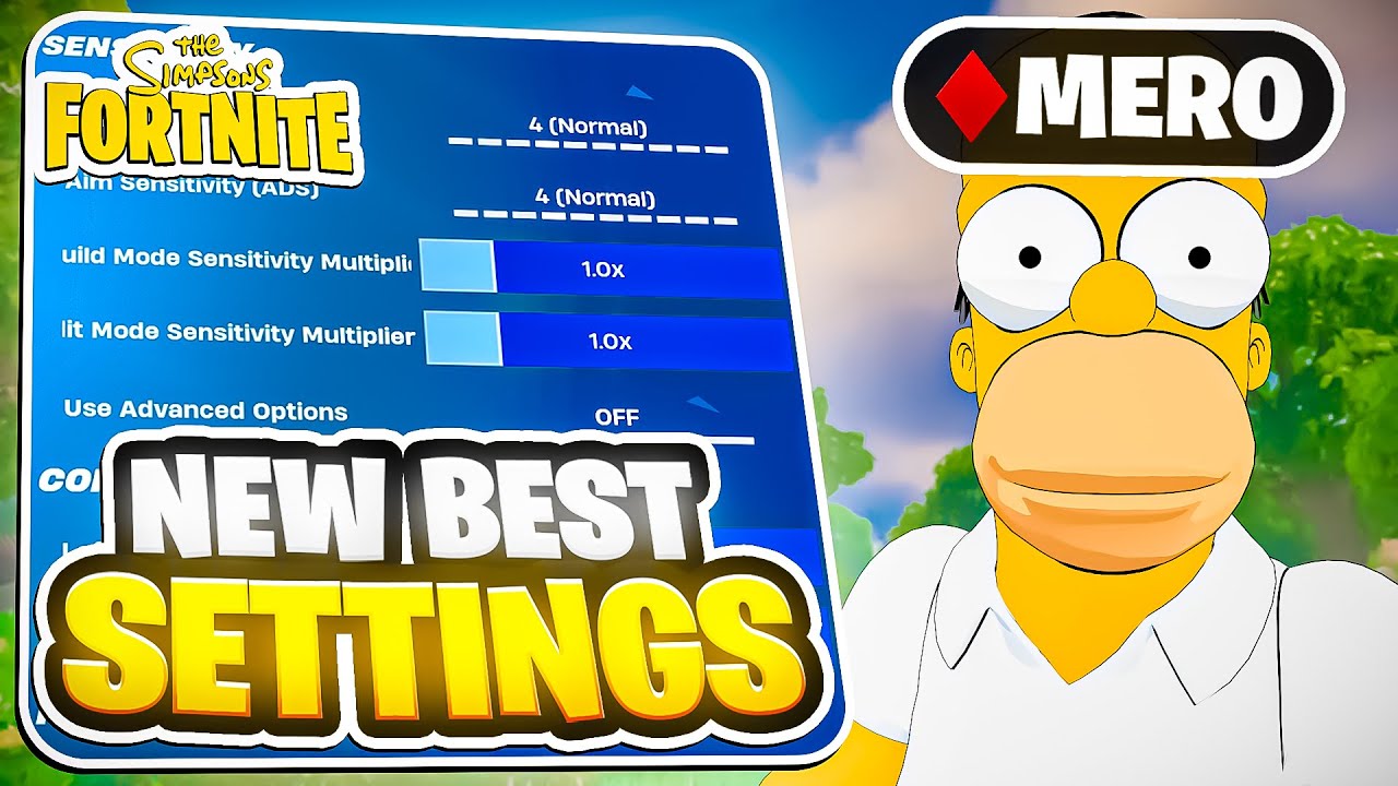 *НОВЫЕ* ЛУЧШИЕ настройки контроллера для Fortnite Simpsons! (PS4/PS5/Xbox/ПК)