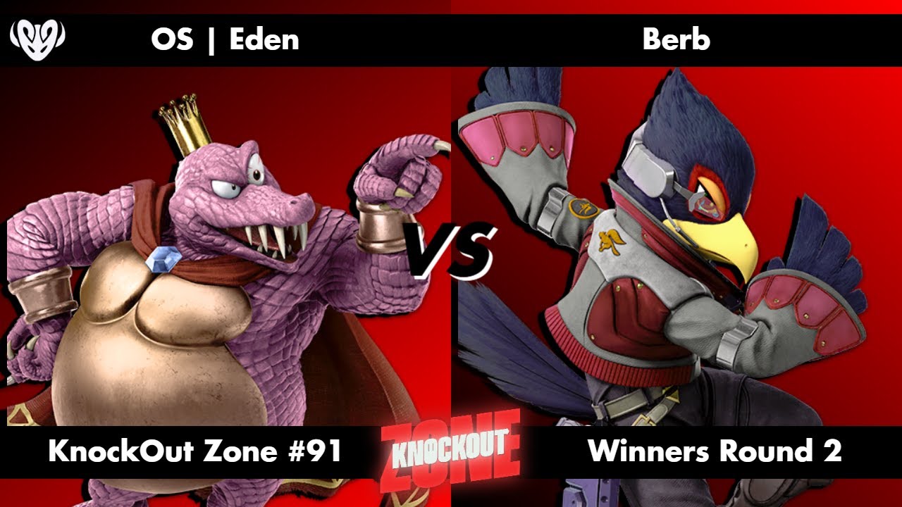 KnockOut Zone #91 - SSBU Winners Round 2 - Eden (King K. Rool) vs Berb (Falco)