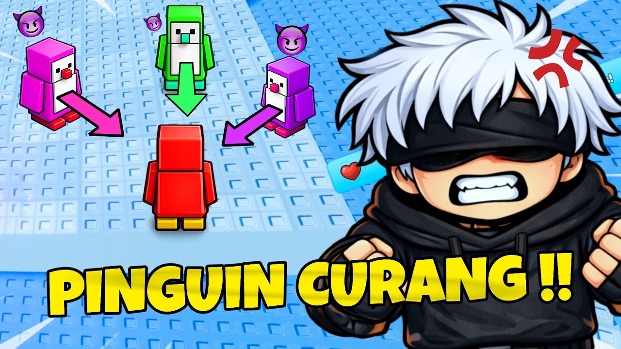 EMOSI Tapi SERU BANGET !! Aku Jatuhkan Semua Pinguin !! Knockout Roblox