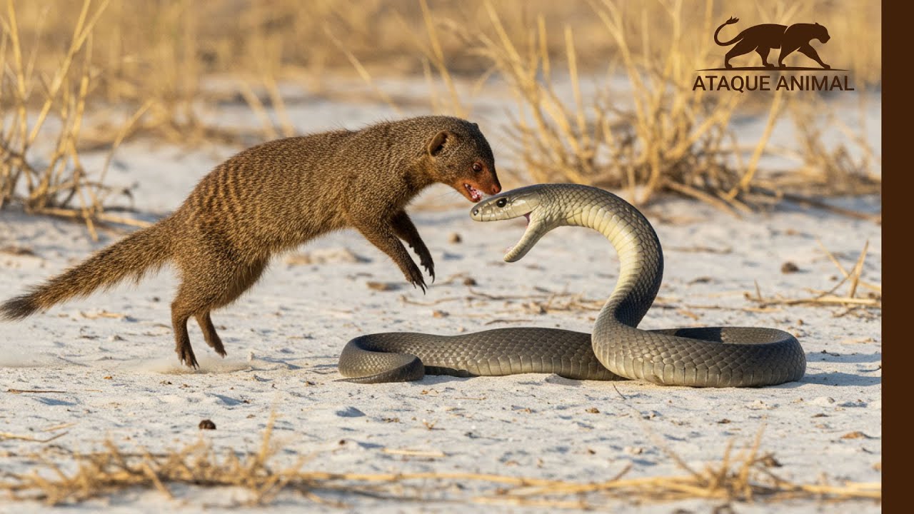 Mangusto vs Mamba Negra: O Confronto que DESAFIA a L&oacute;gica da Natureza! - ATAQUE ANIMAL