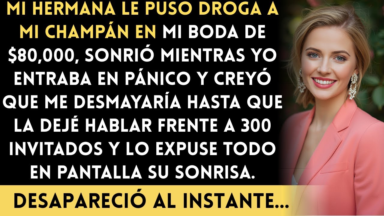 Mi hermana drogó mi bebida en mi boda de $80,000 — así que la dejé brindar frente a 300 testigos...
