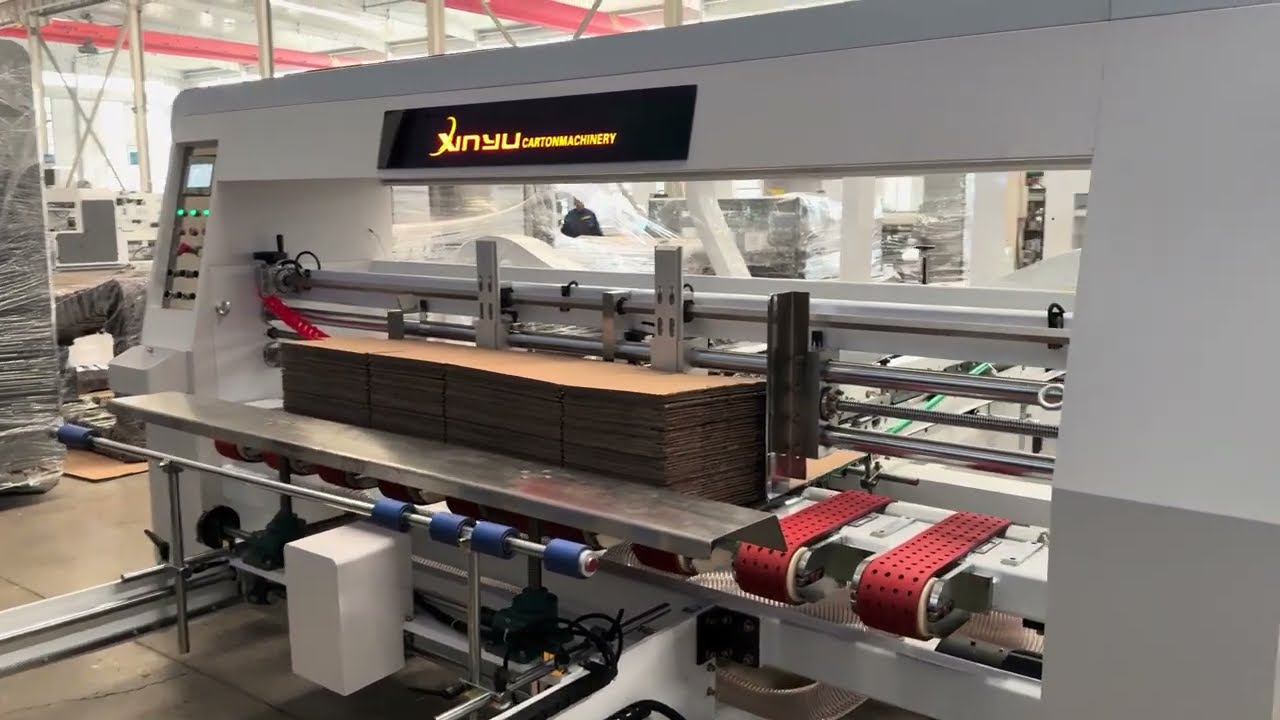 Fully automatic intelligent box gluing machine