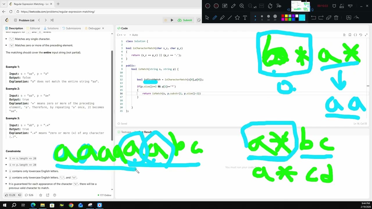 LeetCode - Regular Expression Matching (#10)