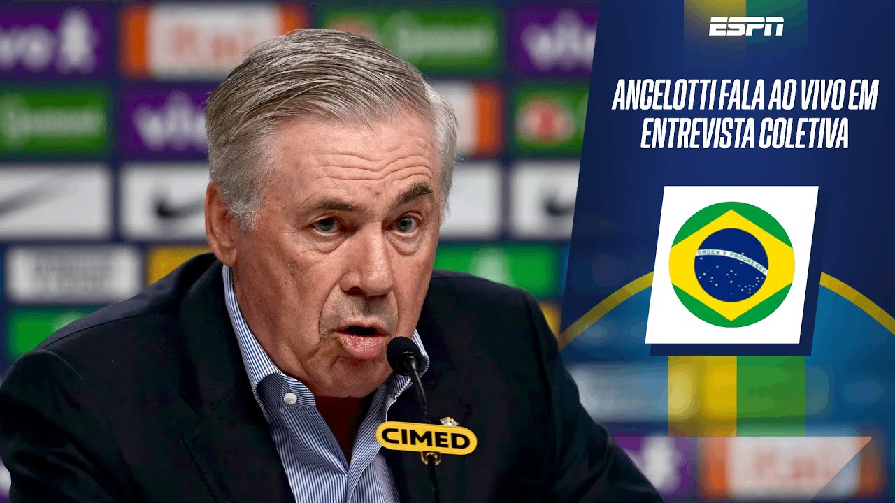 ANCELOTTI FALA AO VIVO EM ENTREVISTA COLETIVA NOS ESTADOS UNIDOS | SELEÇÃO BRASILEIRA
