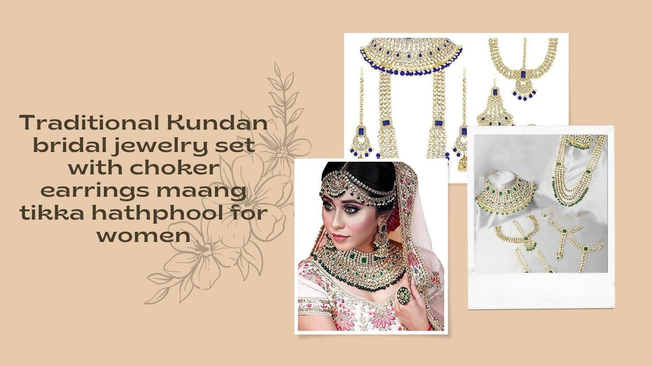 Indian cultural art and beauty behind the traditional Kundan jewellery set. Fashion history!