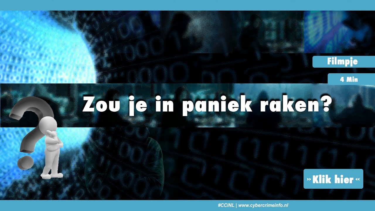 Zou je in paniek raken? - Identiteitsfraude - #CCINL  www.cybercrimeinfo.nl