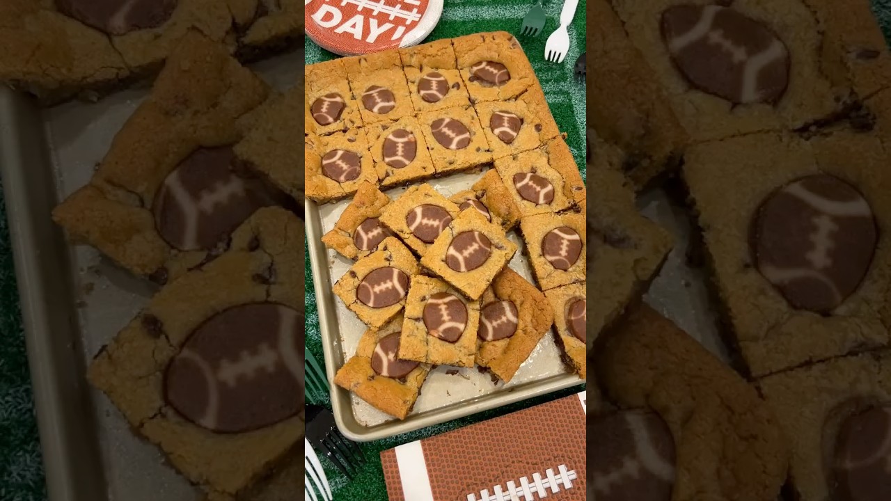 Football Sheet Pan Cookie Bars
