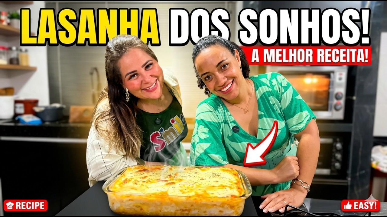Você não vai acreditar como fica cremosa essa lasanha
