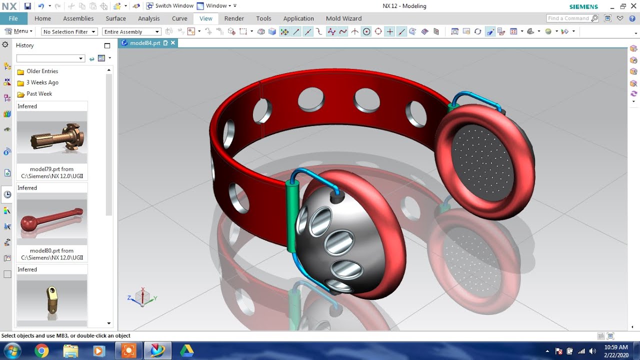 NX CAD # tutorial 10. # Advanced Modeling Tutorial #HeadPhones