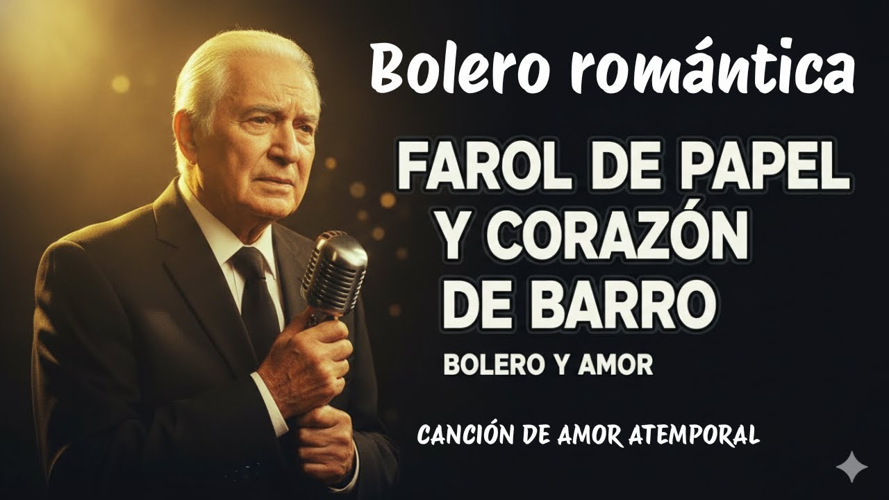 Farol de Papel y Corazón de Barro, Bolero Romántico Nuevo, Voz Masculina, Letra Poética