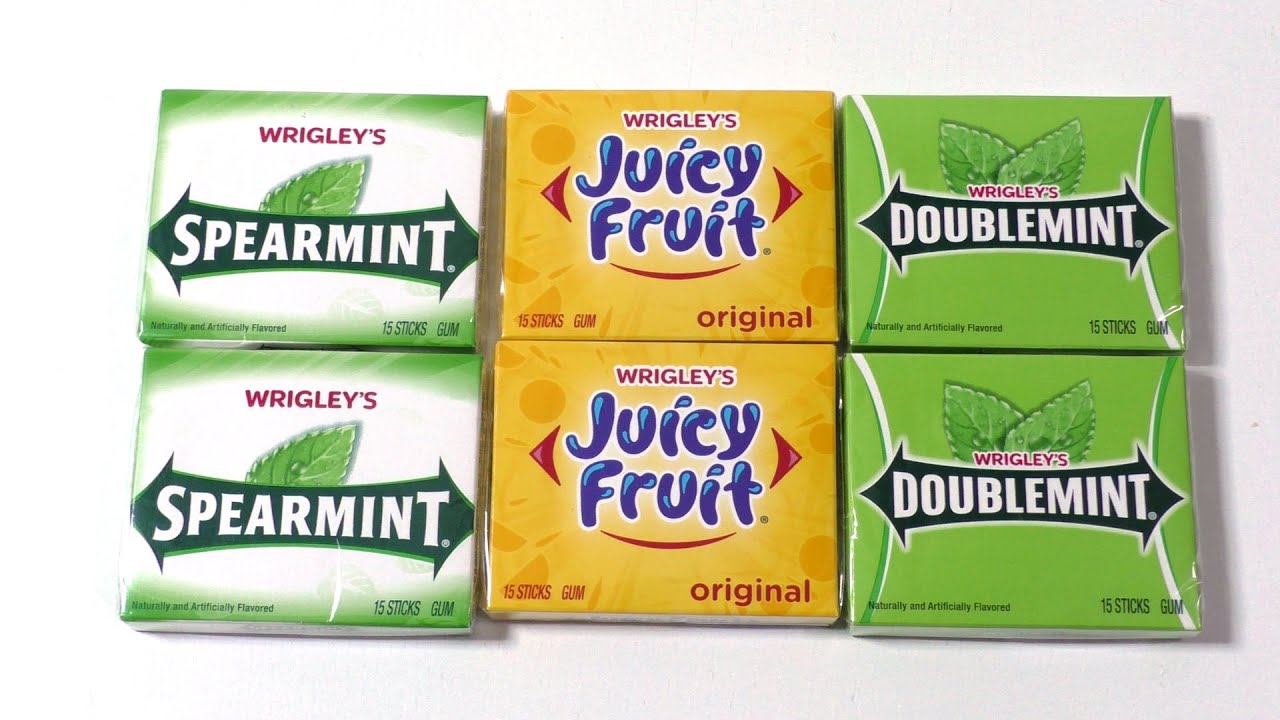 Wrigley's Spearmint Juicy Fruit Doublemint