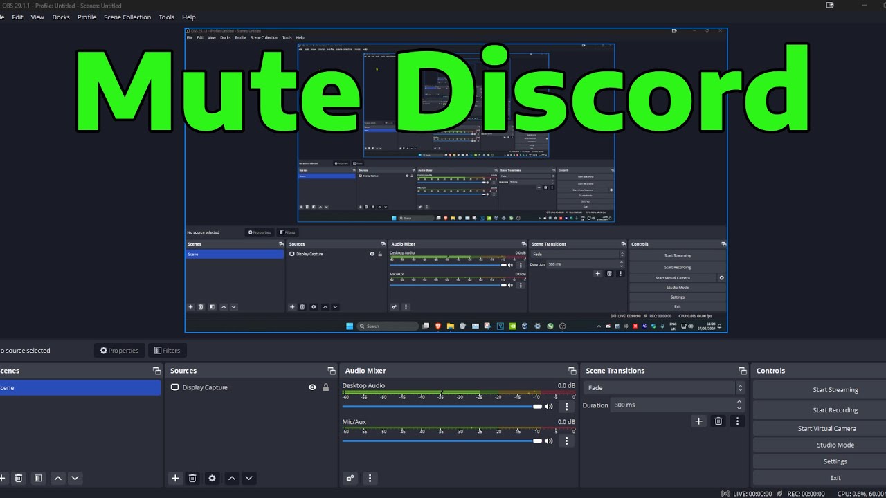 How To Mute Discord in OBS