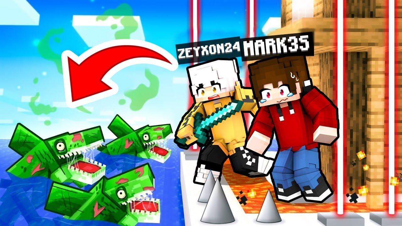 CASA SICURA contro ZOMBIE SQUALO in MINECRAFT