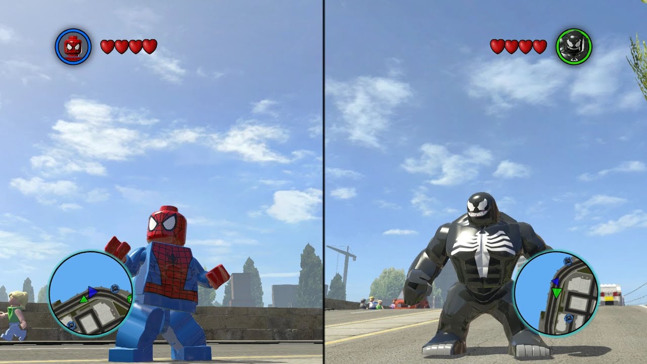LEGO Marvel Super Heroes - Spider-Man vs Venom - CoOp Fight | Free Roam Gameplay [HD]