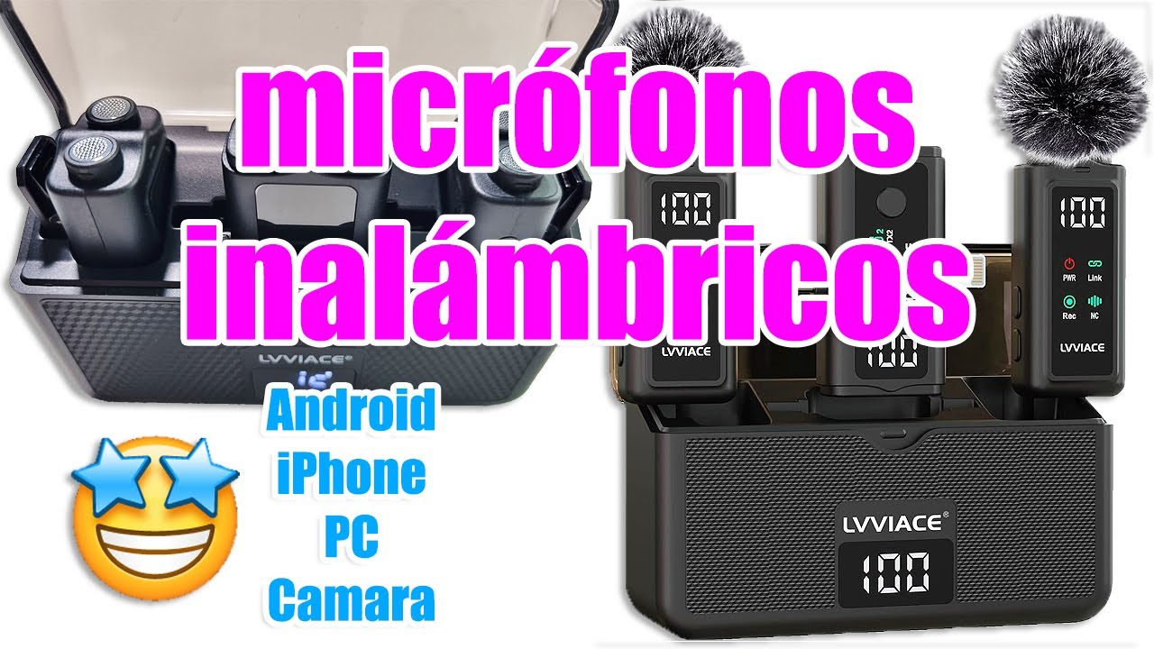 MICRÓFONOS INALÁMBRICOS ⭐ Android, iPhone, PC, Cámara...