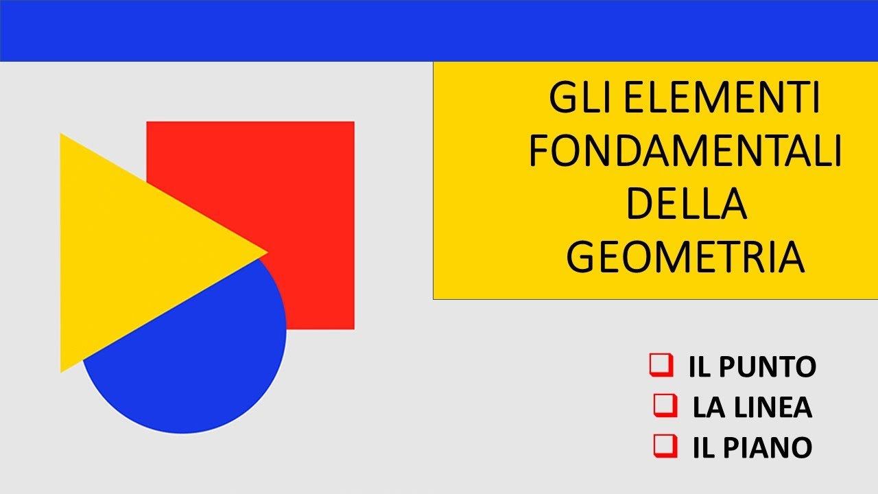 GLI ELEMENTI FONDAMENTALI DELLA GEOMETRIA