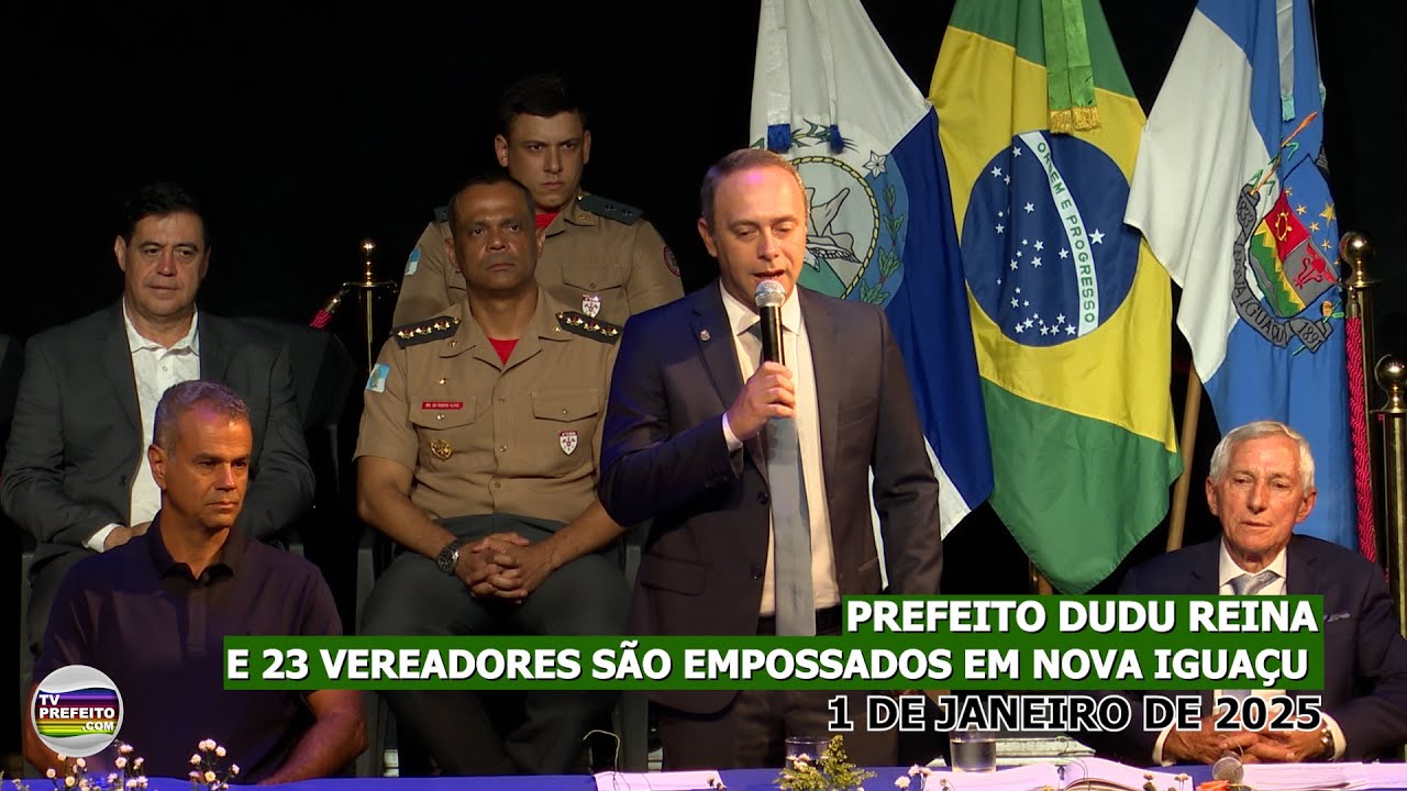 Prefeito Dudu Reina e 23 vereadores são empossados em Nova Iguaçu